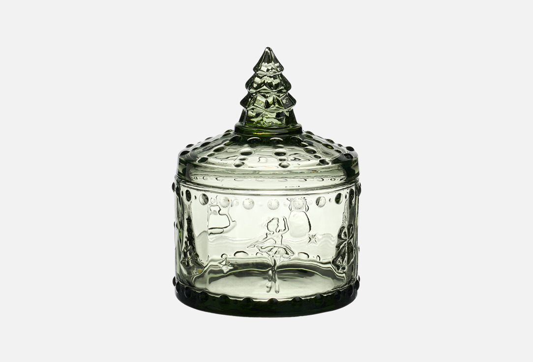 Изображение товара Емкость для хранения Lefard Щелкунчик GREEN 9x9x12,5 см стекло классический дизайн