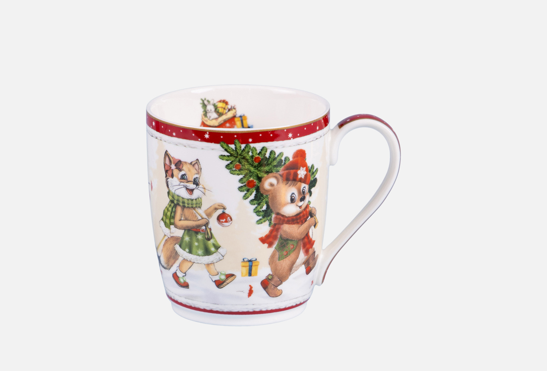 

КРУЖКА LEFARD, Принт, С НОВЫМ ГОДОМ!, МЕДВЕДЬ И ЛИСА, КРАСНАЯ 1 шт