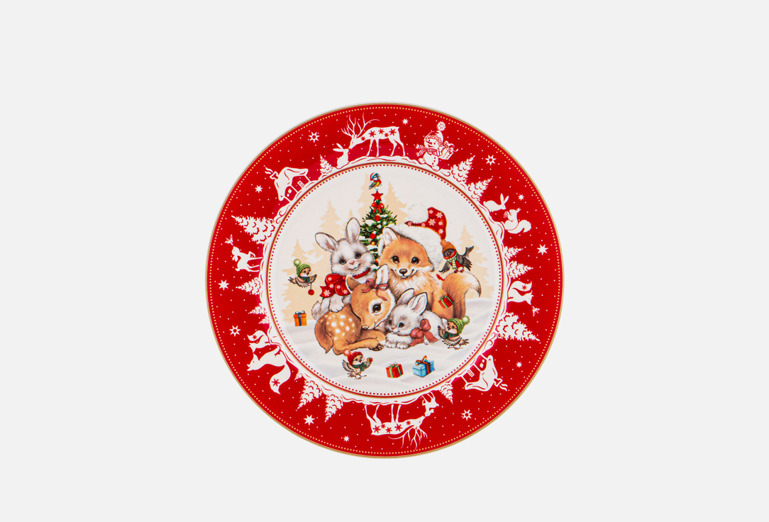 

ТАРЕЛКА ЗАКУСОЧНАЯ LEFARD, Принт, ЕЛКА, КРАСНАЯ, 19 СМ 19 см