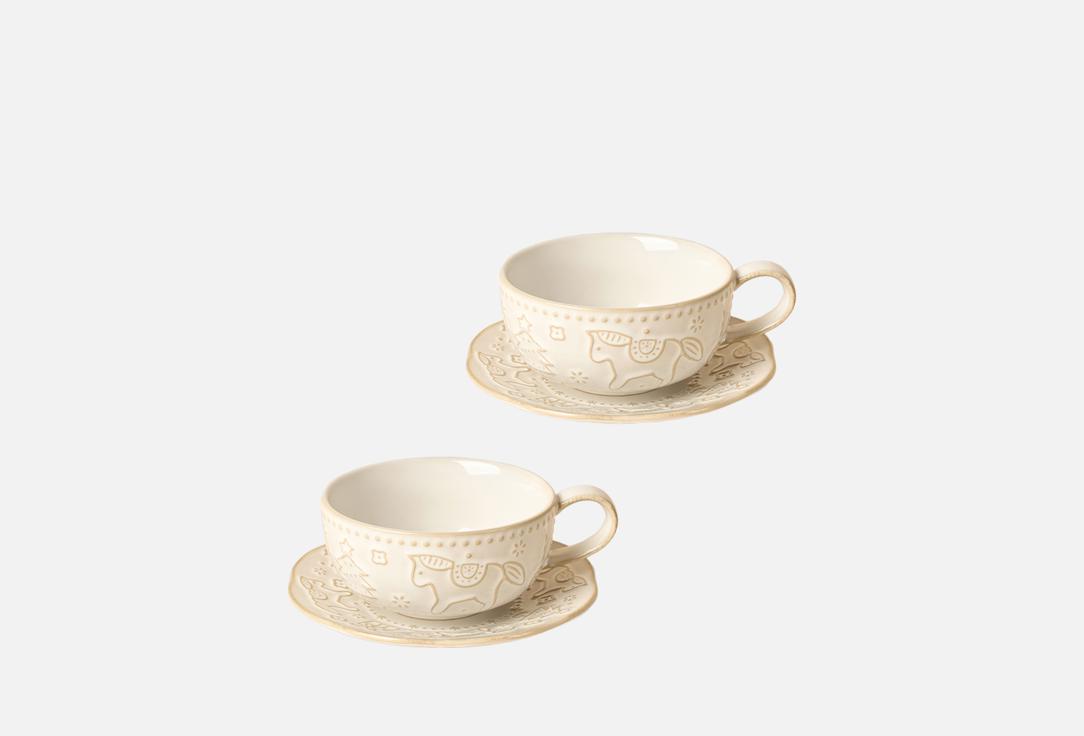 

НАБОР ЧАЙНЫХ ПАР DIVNAYA IVA, Белый, ПРЯНИЧНЫЙ ДОМИК 2 пар