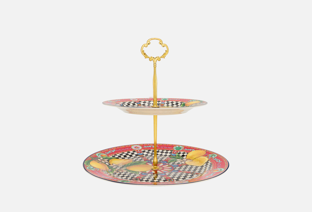 

Фруктовница 2-х ярусная NOUVELLE HOME, Принт, Sicilia Limone, 27 см, 19 см, h=24,5 см 1 шт