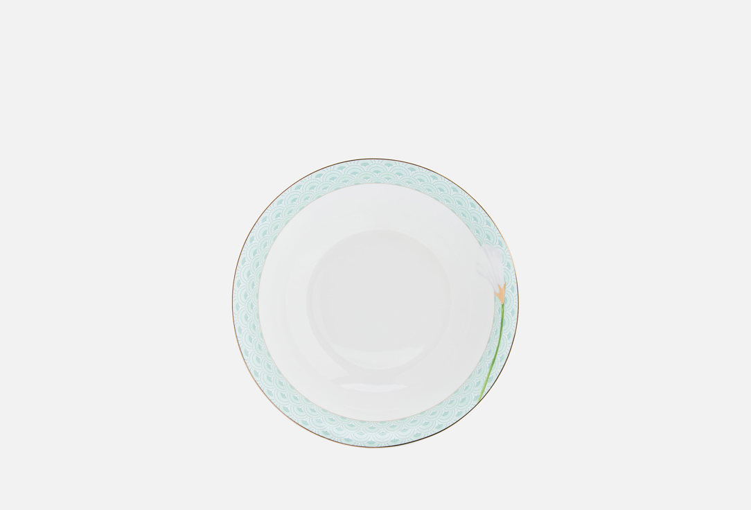 Изображение товара Салатник Nouvelle Home Sensuelle диаметр 22,5 см фарфор с золотым рисунком