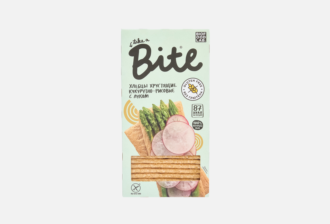Изображение товара Кукурузно-рисовые хлебцы с луком Take a Bite 150 г натуральный продукт