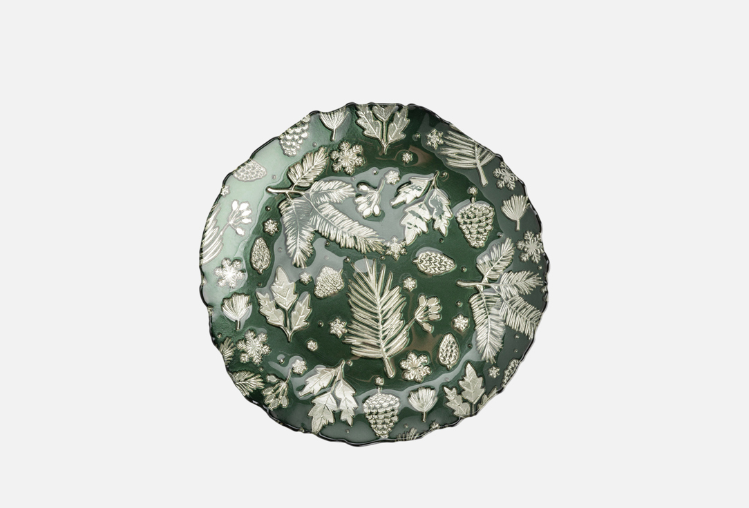 Изображение товара Блюдо Anna Lafarg Emily Granada, Еловые ветки, зеленое, 22 см