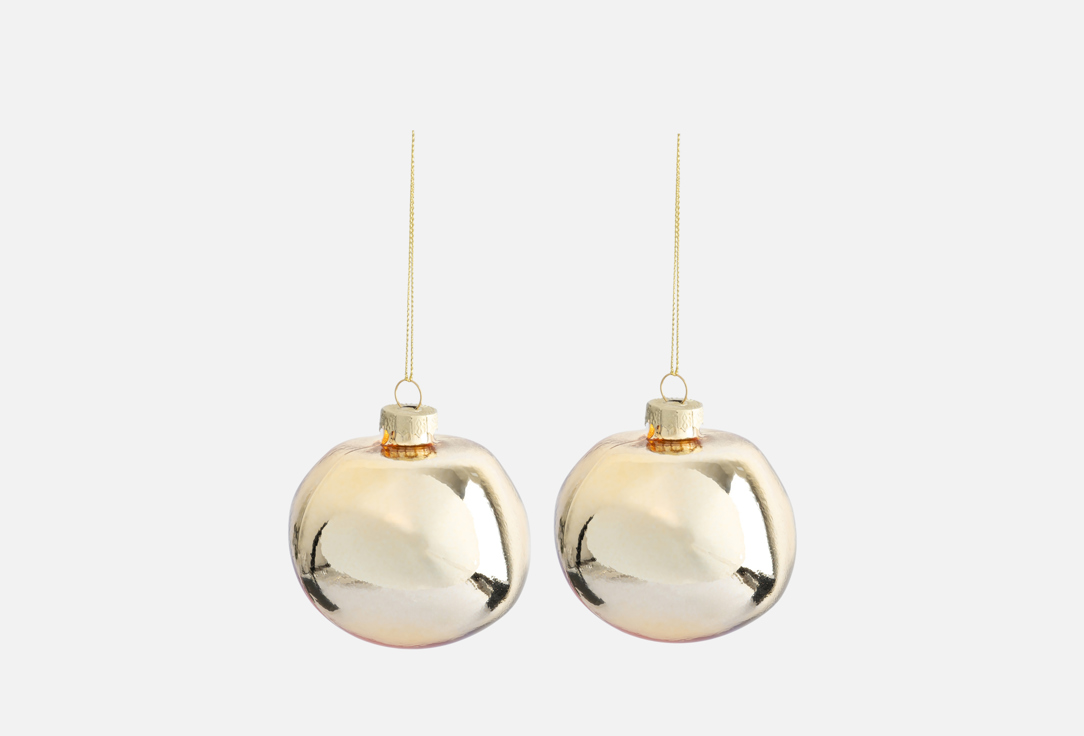 

Набор елочных игрушек ANNA LAFARG EMILY, Золотой, Абстрактные, золотистые, 8 см 2 шт