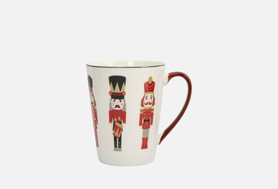 

Кружка ANNA LAFARG EMILY, Принт, Nutcracker, Щелкунчики, бело-бордовая 1 шт