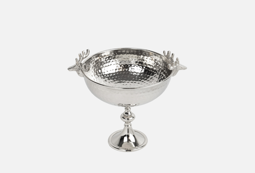 

Блюдо на ножке ANNA LAFARG EMILY, Серебряный, Maral grey, Олени, серебристое, 26х30 см 1 шт