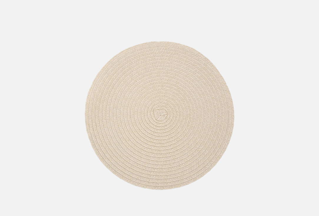 

Салфетка под приборы ANNA LAFARG EMILY, Бежевый, Matera, молочно-бежевая, 38 см, круглая 1 шт