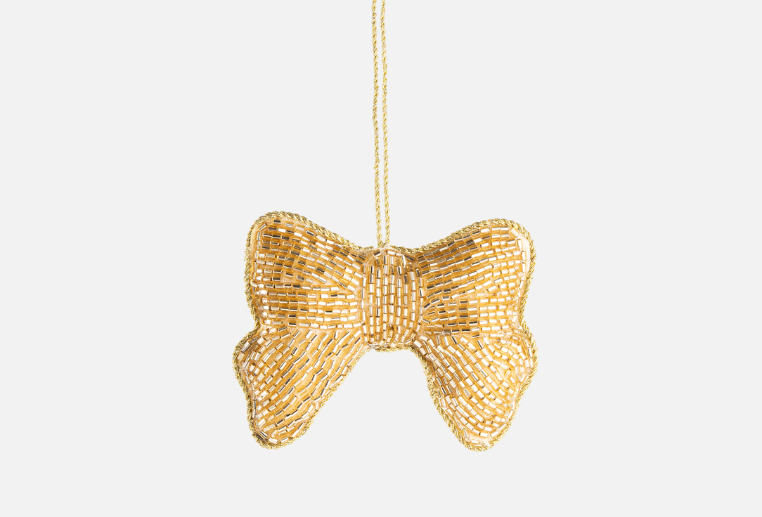 

Игрушка елочная ANNA LAFARG EMILY, Золотой, Золотистый бант, 10 см 1 шт