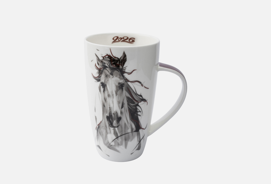 

Кружка ANNA LAFARG EMILY, Принт, Horse, Конь, черно-белая 1 шт