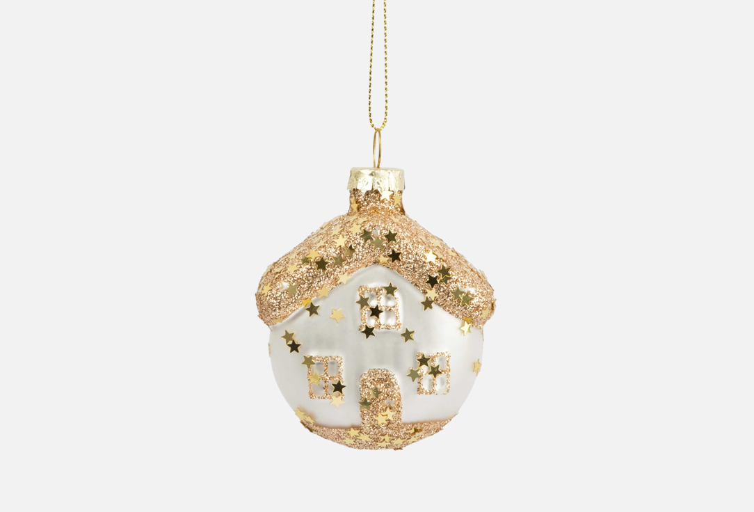 

Игрушка елочная ANNA LAFARG EMILY, Золотой, Золотистый домик, 4х6 см 1 шт