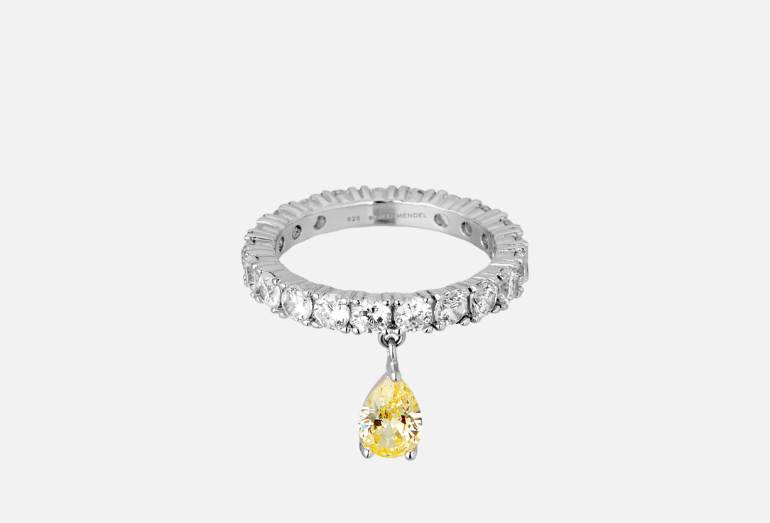 Изображение товара Кольцо-дорожка серебряное Mendel с кубическим цирконием и родиевым покрытием