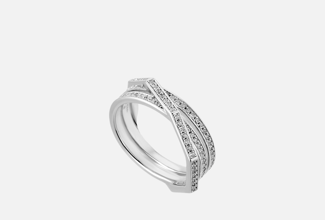 Изображение товара Серебряное кольцо Mendel Geometrie 4 с цирконами 925 пробы для женщин