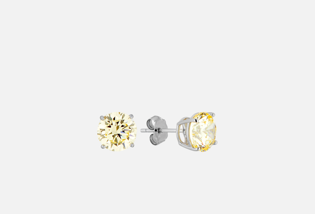 

Серьги-пусеты серебряные MENDEL, Light Yellow L 2 шт