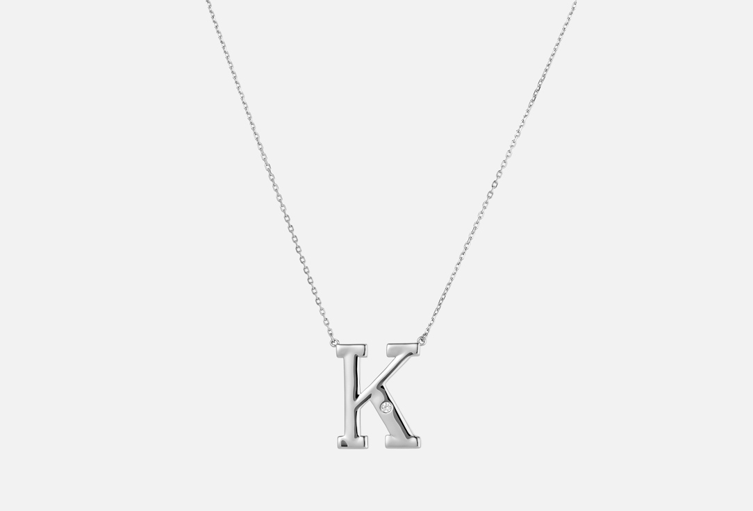 

Колье серебряное MENDEL, Silver Letter Nom K 1 шт