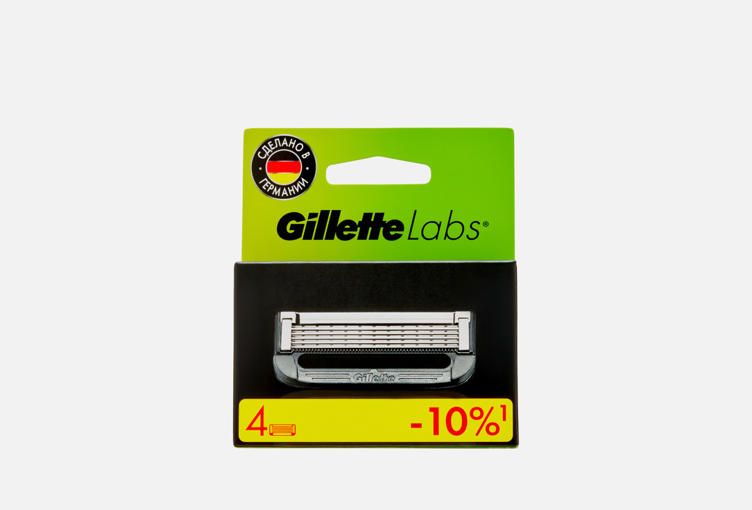 Изображение товара Сменные кассеты Gillette Labs для мужской бритвы, 4 шт, Германия