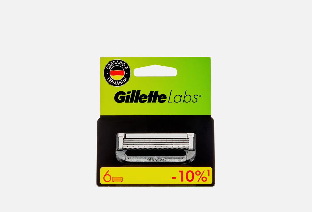 Изображение товара Сменные кассеты Gillette Labs для многоразовой бритвы 6 шт Германия