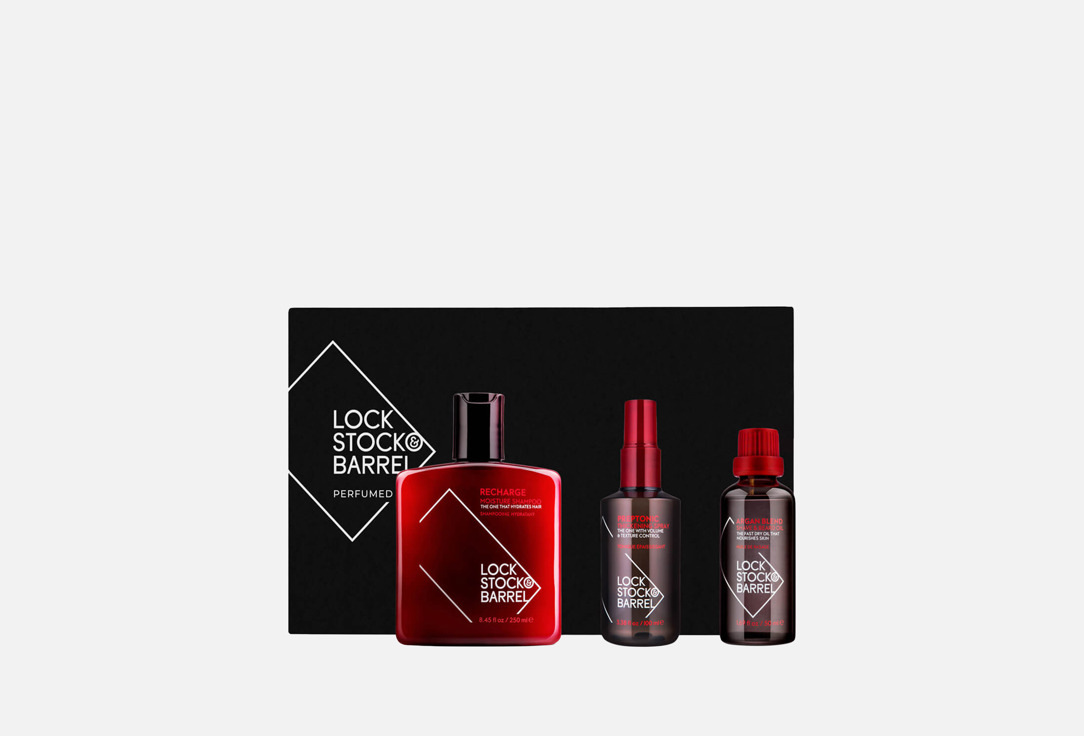 

Мужской подарочный набор средств для волос и лица LOCK STOCK & BARREL, The Step to Perfection No.1 3 шт