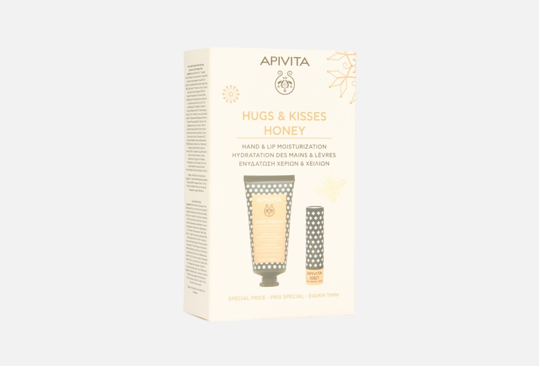 Изображение товара Подарочный набор для рук и губ APIVITA с натуральными компонентами 2 в 1