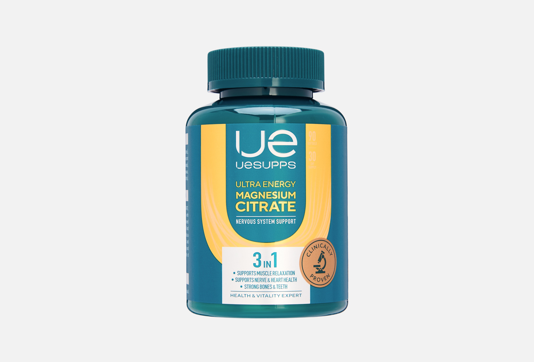 Изображение товара Цитрат магния Uesupps 402 мг в капсулах для поддержки нервной системы здоровье энергии