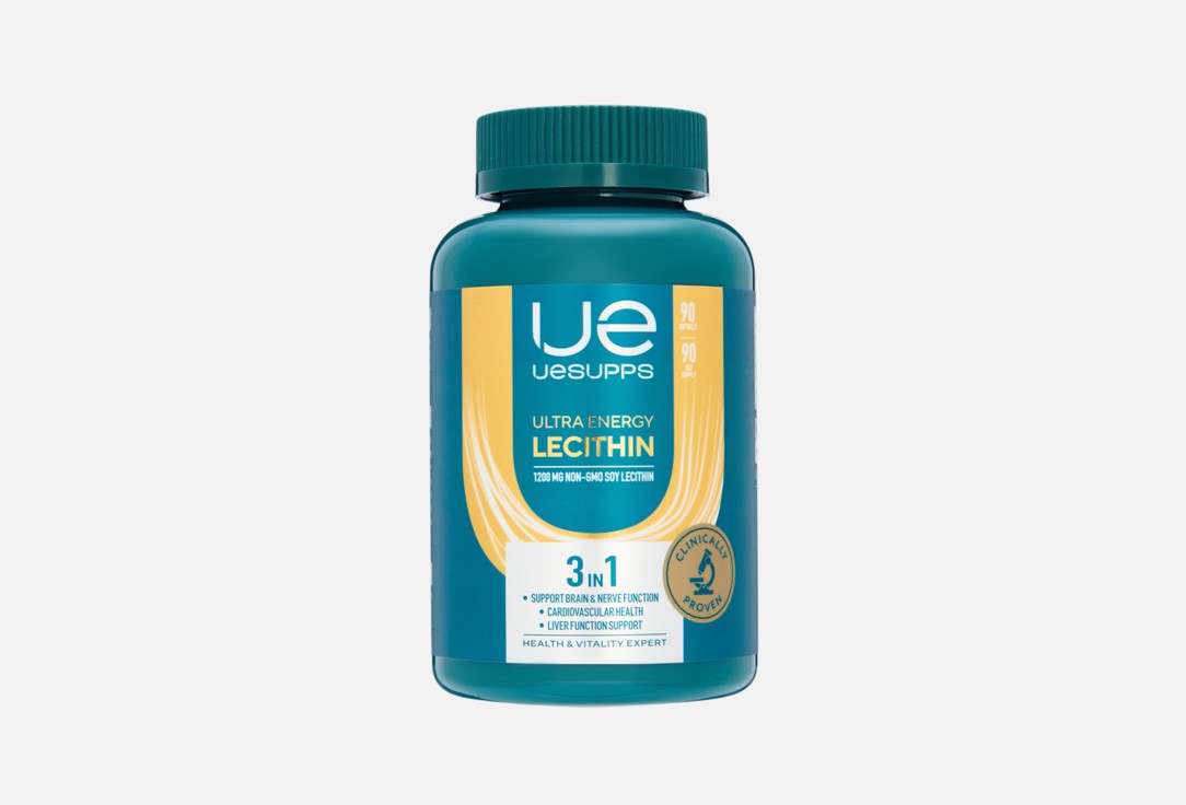 Изображение товара Лецитин Uesupps 900 мг в капсулах для поддержки печени мозга и сердца