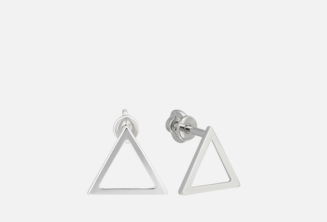 

Серьги-пусеты серебряные FOROSTINA.K SILVER, Треугольник рамка 2 шт