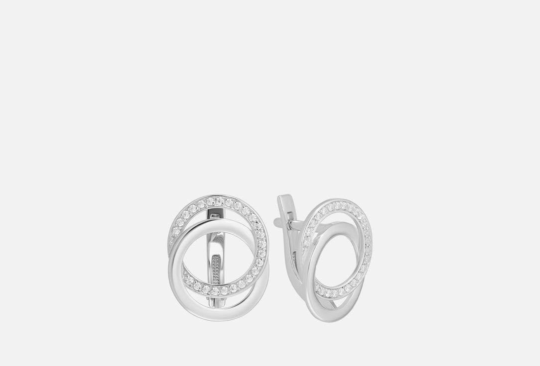 

Серьги серебряные FOROSTINA.K SILVER, Пересечение кругов 2 шт