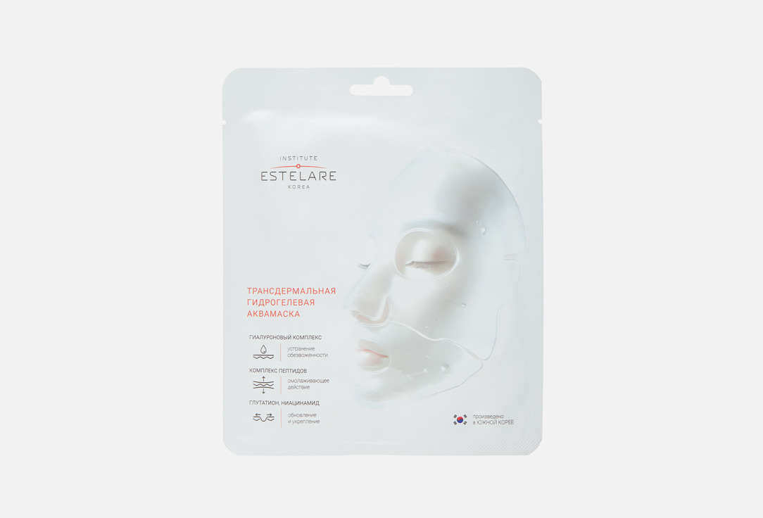 

Трансдермальная гидрогелевая аквамаска для лица INSTITUTE ESTELARE, Hyaluronic complex for intensive moisturizing 1 шт