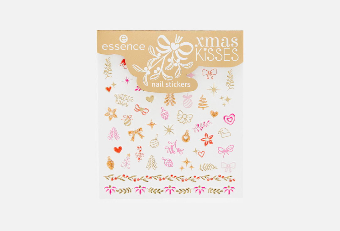 Изображение товара Стикеры для ногтей Essence Xmas kisses праздничный дизайн около 60 шт