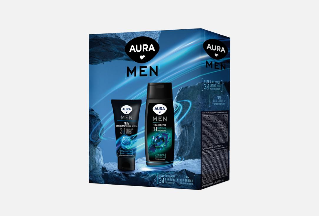 Изображение товара Подарочный набор для душа и бритья Aura Men 2 в 1 250 мл и 150 мл