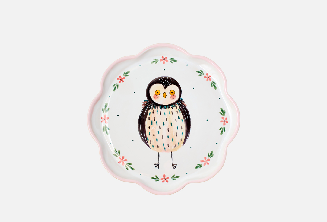 

Керамическая тарелочка ODARYADARYA, Принт, Сова-большая голова, 21см 21 см