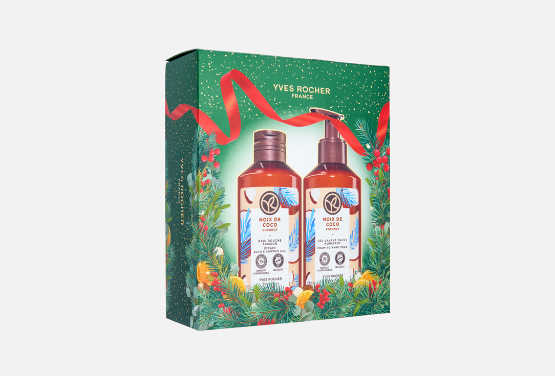 Изображение товара Подарочный набор для тела Yves Rocher кокосовый орех гель и мыло 2 предмета