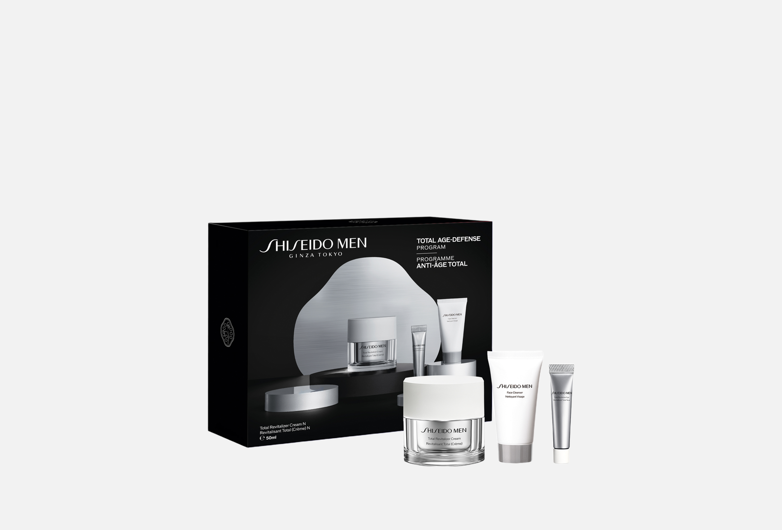 Shiseido Набор c комплексным омолаживающим кремом Men total age