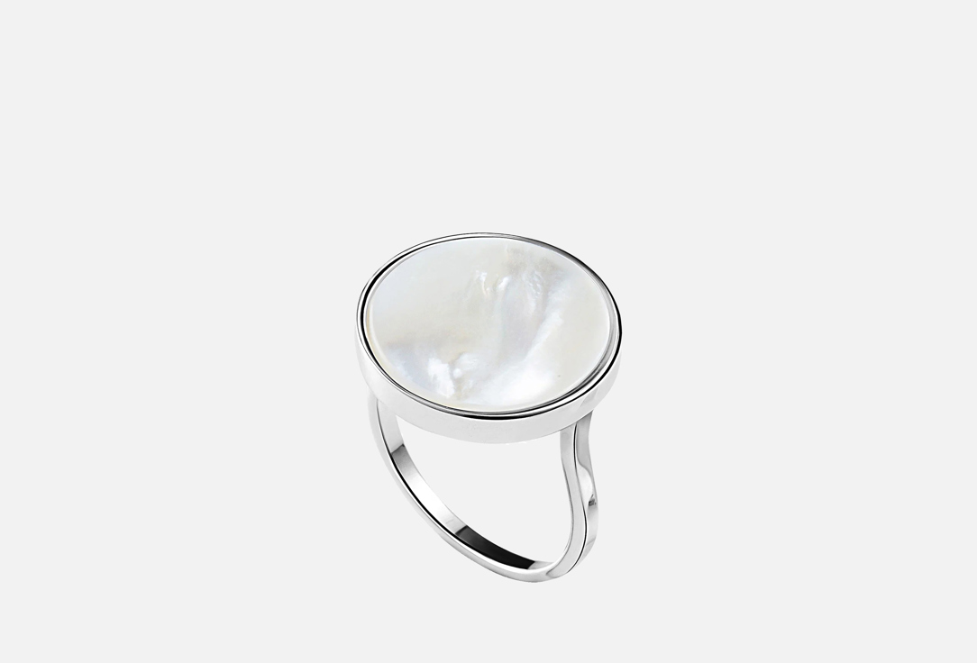 

Кольцо Серебряное THE REASON, Диск с перламутром 15 mm 18,5 мл