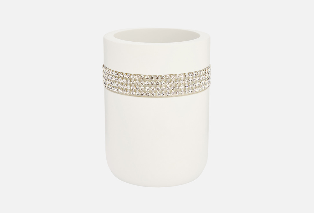 Изображение товара Стаканчик Ridder Piara белый для ванной комнаты из полирезина