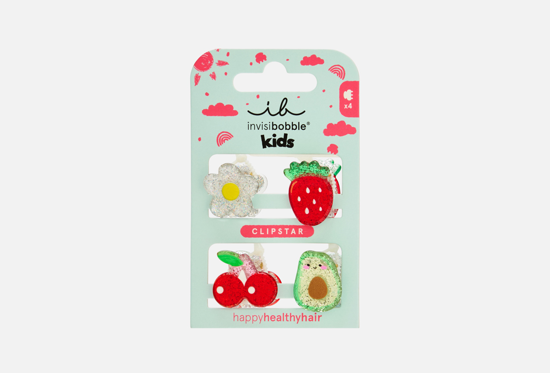 

Детские заколки-крабики для волос INVISIBOBBLE, Frutti Fun 4 шт