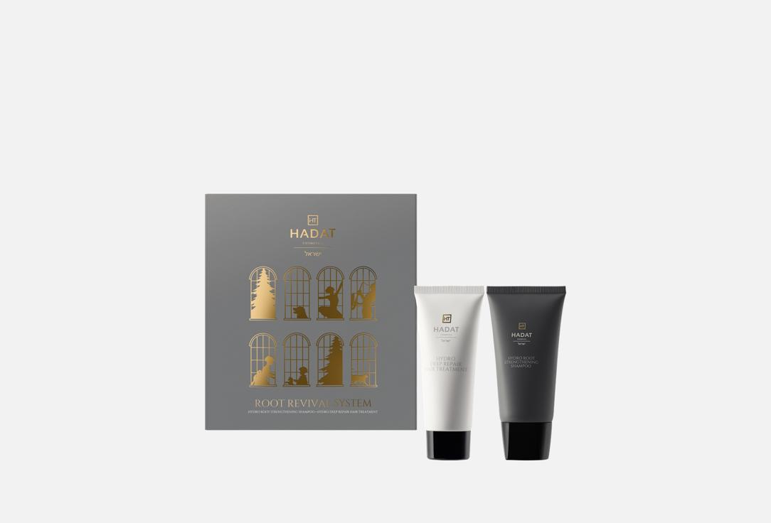 Изображение товара Подарочный набор для ухода за волосами ROOT REVIVAL SYSTEM Hadat Cosmetics 70 мл шампунь и маска дл