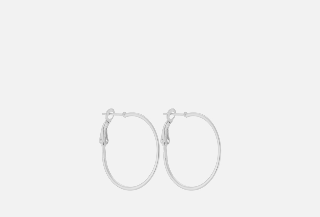 

Серьги-кольца RINOVA, Серебристые 3 см 2 шт