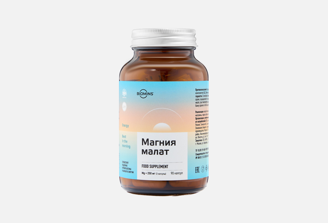 

магний (малат) и витамин B6 BIOMINS, В капсулах 90 шт