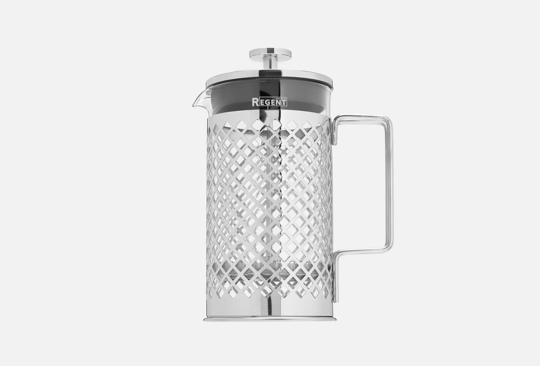 Изображение товара Френч-пресс Regent inox Linea из боросиликатного стекла и нержавеющей стали 600 мл