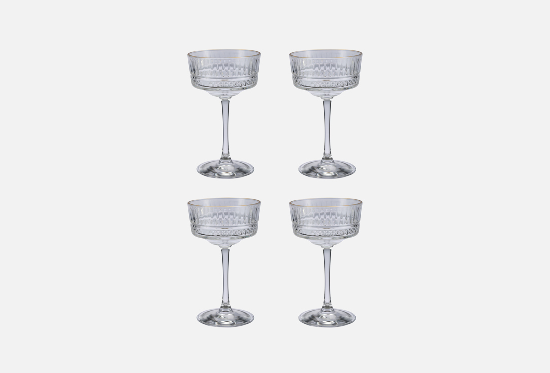 Изображение товара Набор бокалов DELISOGA 4 шт стеклянных для шампанского вин коктейлей 250 мл