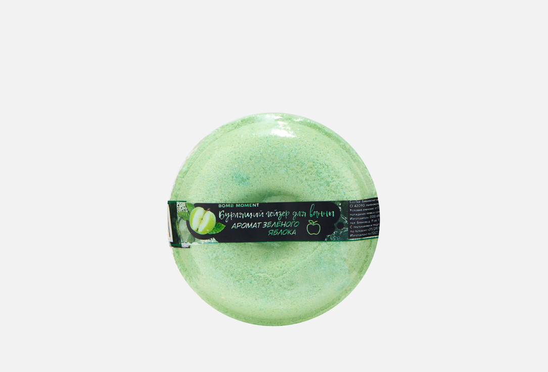 

Бурлящий гейзер для ванны BOMB MOMENTS, Пончик, зеленое яблоко 120 г