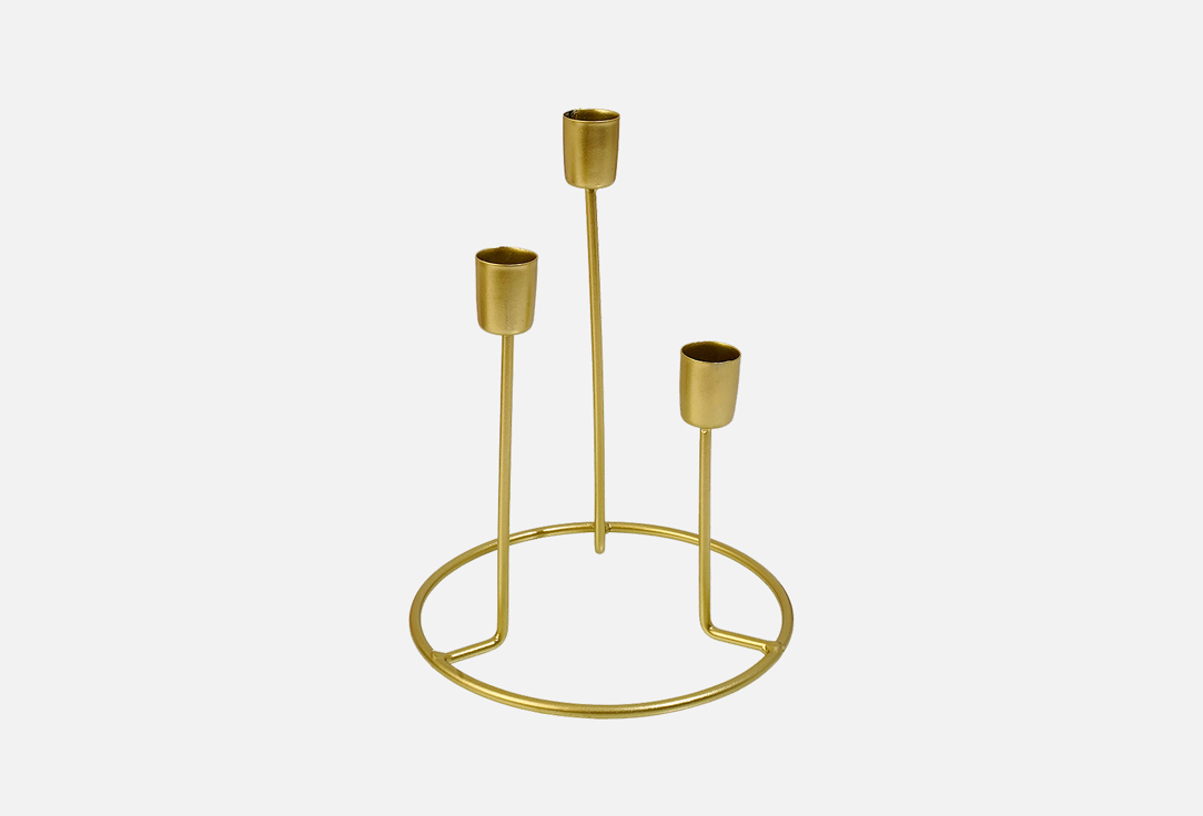 

Металлический подсвечник ВЕЩИЦЫ, Золотой, Д155 Ш155 В200, золотой 1 шт