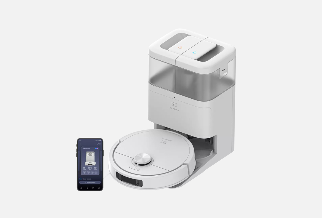Робот-пылесос со станцией самоочистки POLARIS PVCRAC 7290 WIFI IQ Home 1 шт