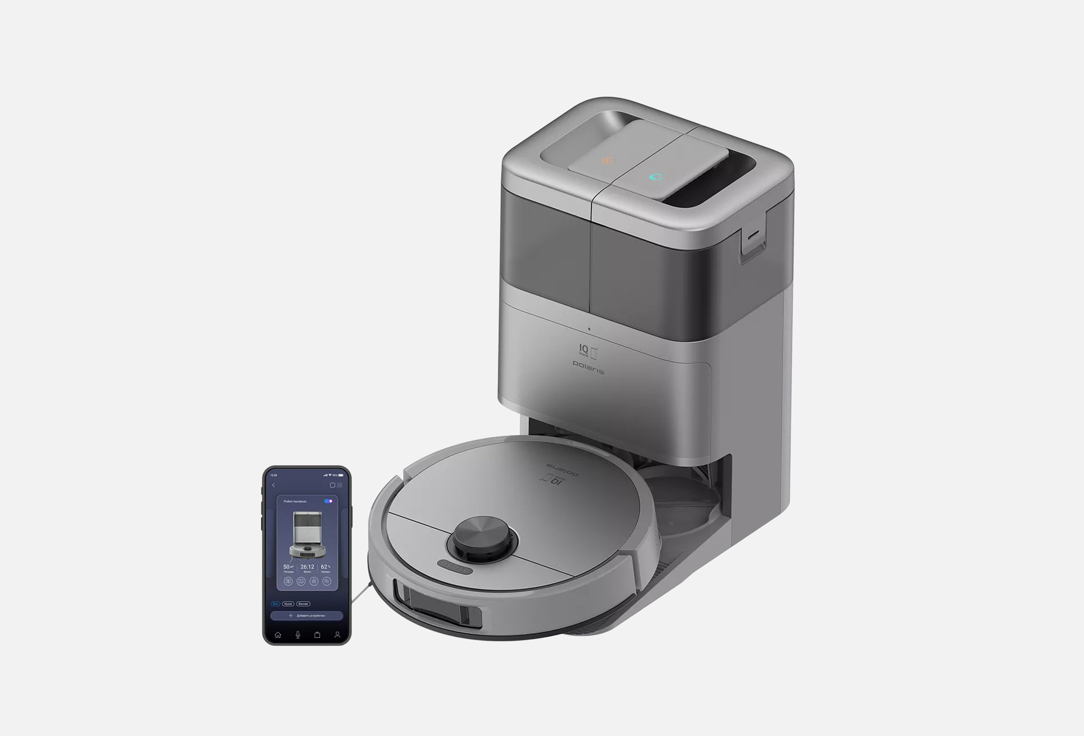 Изображение товара Робот-пылесос Polaris PVCRAC 7290 Wi-Fi IQ Home с функцией самоочистки и управлением через смартфон