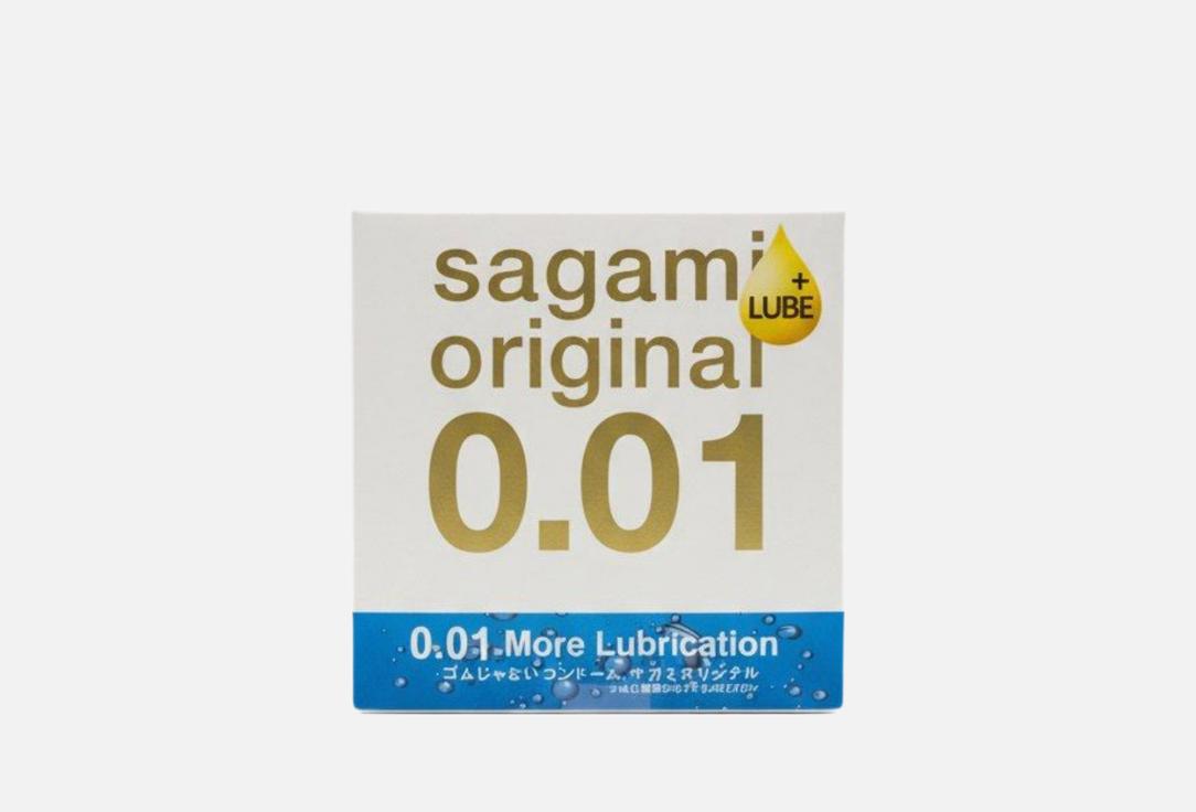 Изображение товара Полиуретановые презервативы Sagami Original 001 Extra Lubricated ультратонкие 190 мм