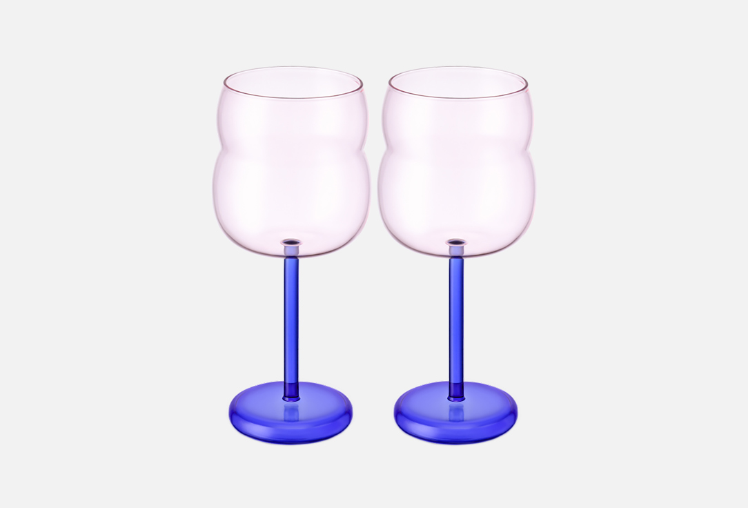 

Набор бокалов PRAGMA, Прозрачный, Malvi, розовые, синие 2 шт
