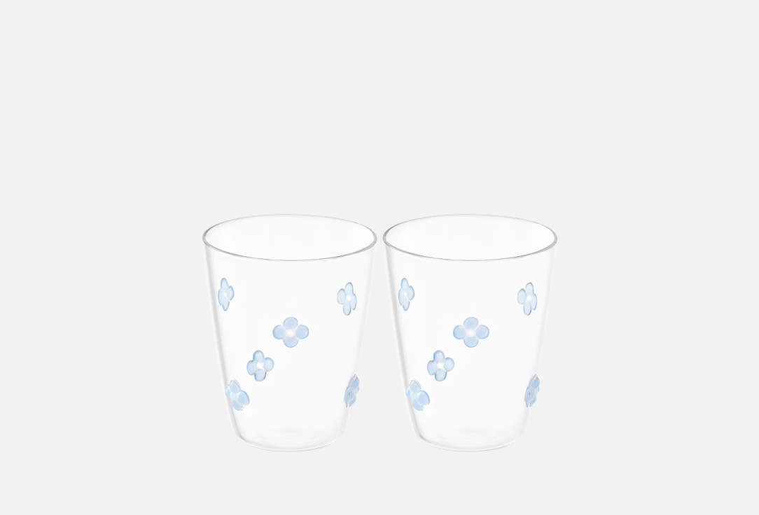 

Набор стаканов для горячих и холодных напитков PRAGMA, Принт, Opoko, голубые 2 шт