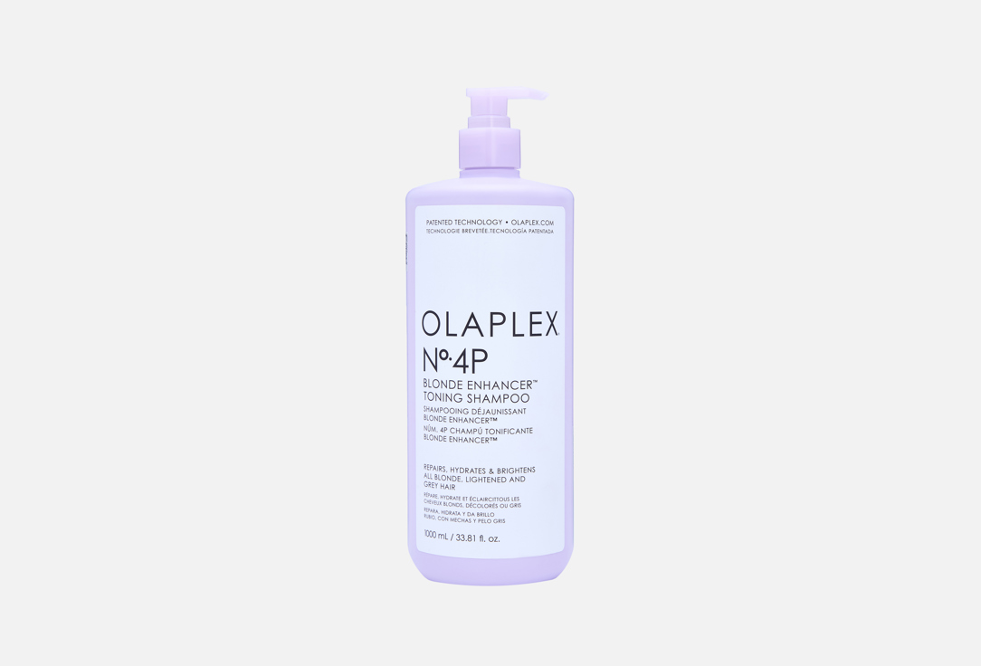 Изображение товара Шампунь OLAPLEX No 4P Blonde Enhancer для тонирования и ухода за блондом 1000 мл
