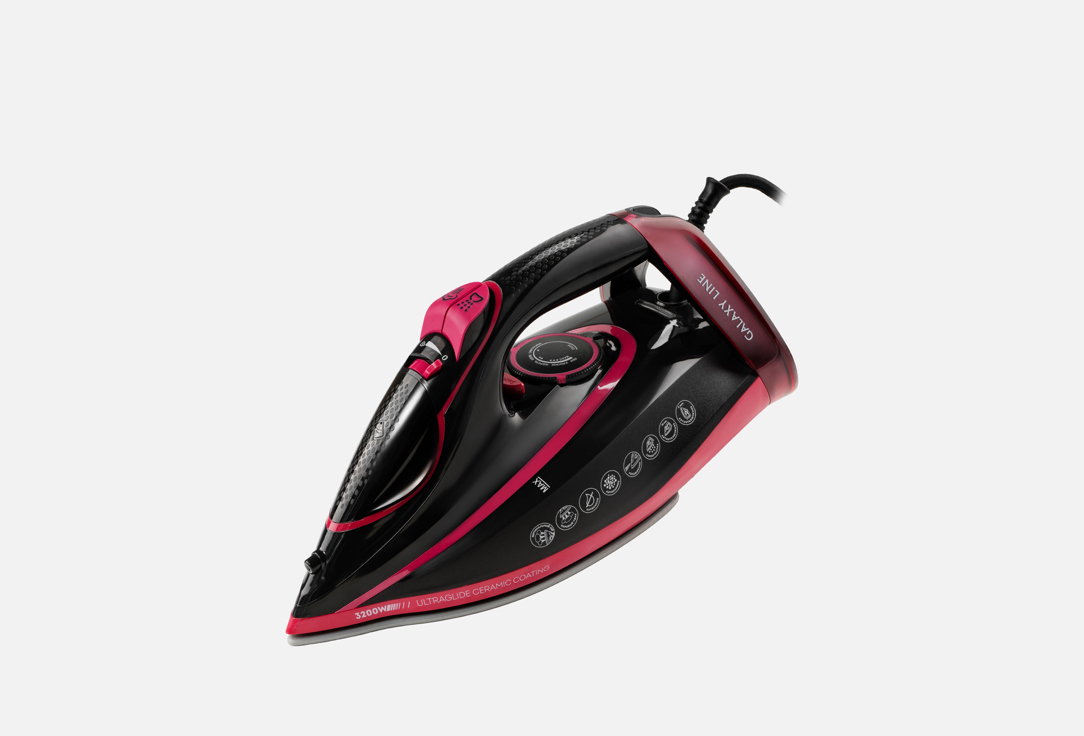 Изображение товара Утюг GALAXY LINE GL 6133 паровой керамическая подошва мощность 3200 Вт